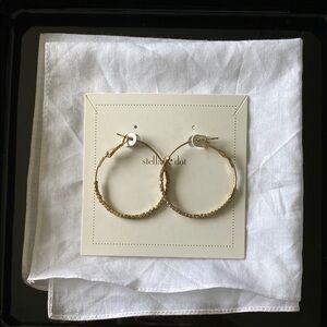 Stella & Dot Gold Hoop Earrings